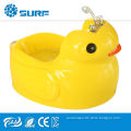 New design yellow duck adorable mini baby spa with whirlpool bathtub faucet